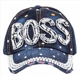 🟢 3️⃣ Pack BOSS Denim Adjustable Caps